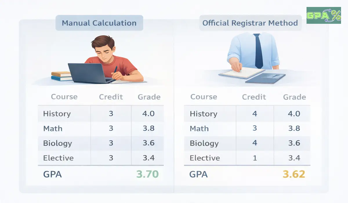 Comparing GPA calculation methods