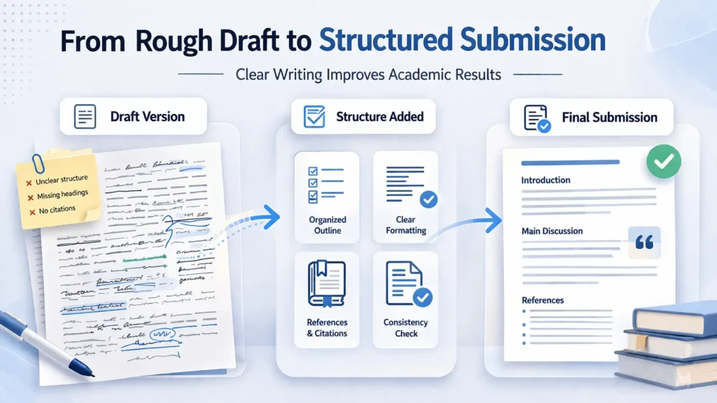 rough draft to structure submissions for good GPA