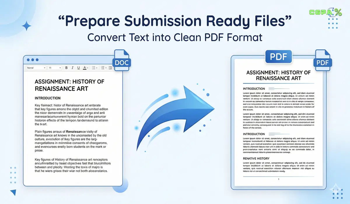 Assignment to pdf conversion