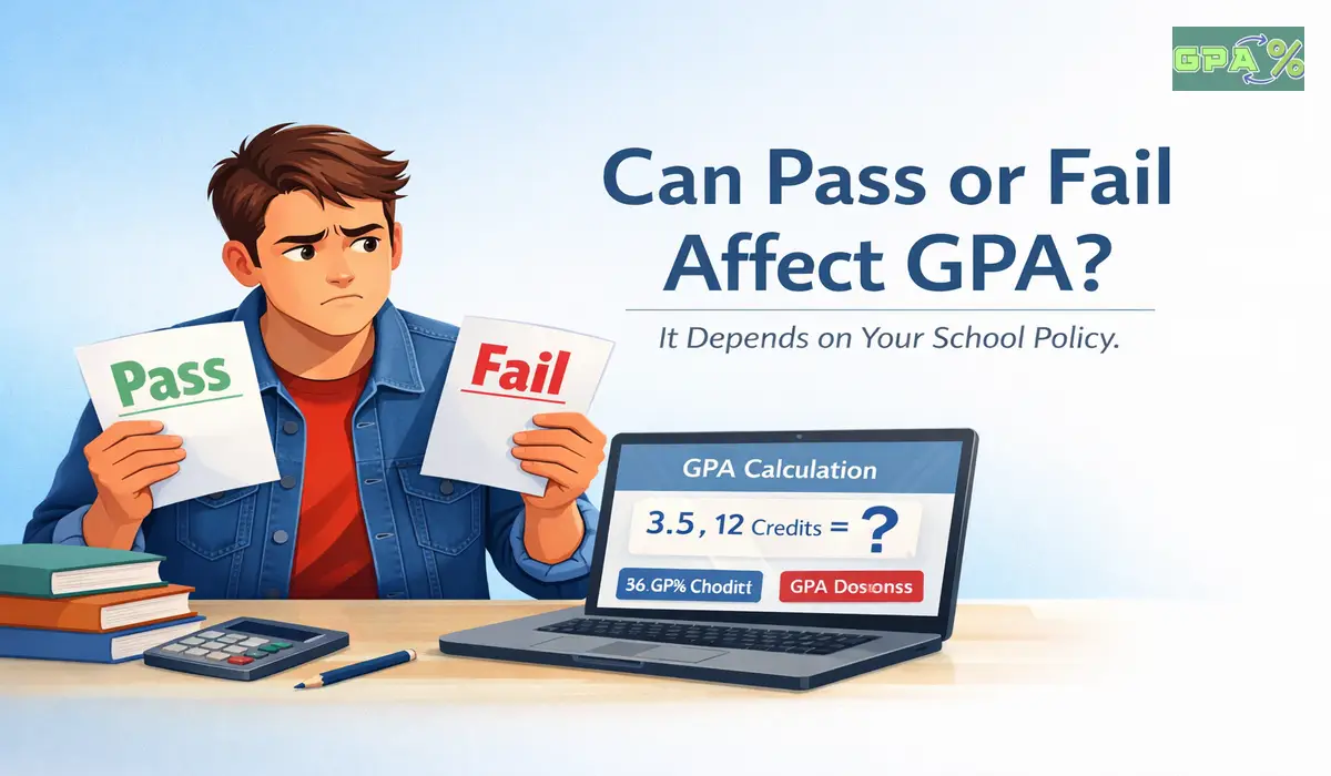 Student confused about how pass or fail grades affect GPA