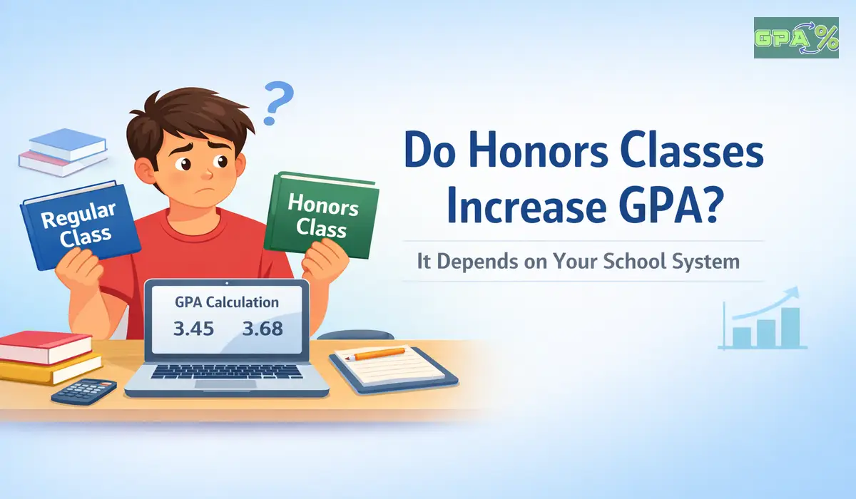 Student considering whether honors classes will increase GPA