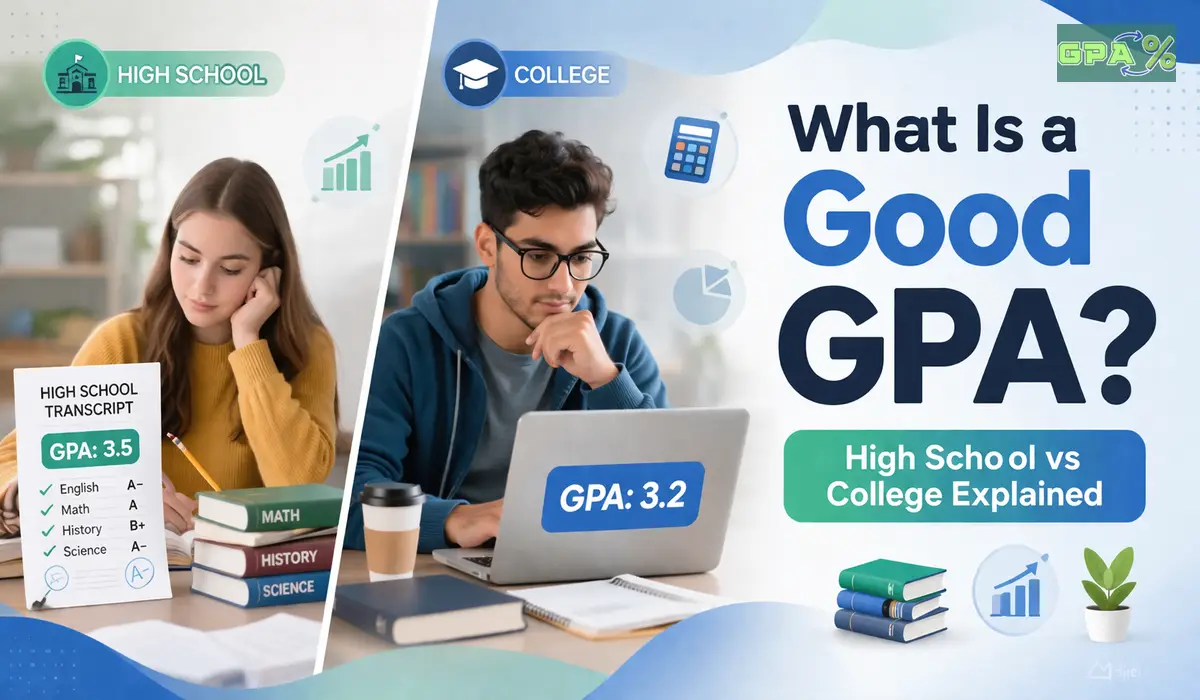 Student comparing GPA expectations in high school and college