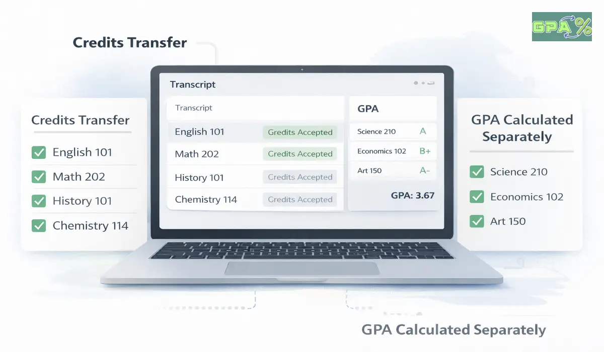 Transfer credits versus gpa impact infographic